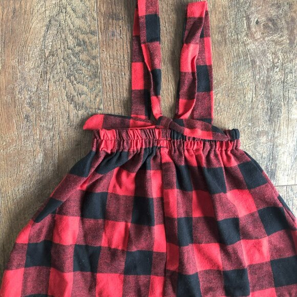 BABAMOON Toddler Baby Girls Buffalo Plaid Suspender Skirt Dress 12 months - Picture 2 of 5